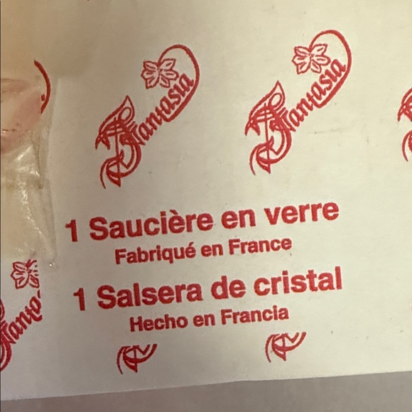 Princess House Fantasia Clear Glass Saucer Server Gravy Bowl - Picture 7 of 7